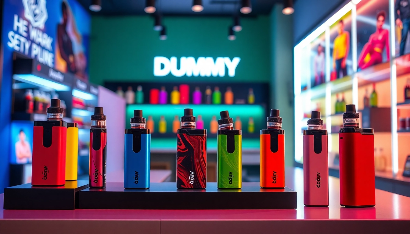 Find stunning Dummy Vapes near me, showcasing vibrant colors and captivating designs in a modern store.