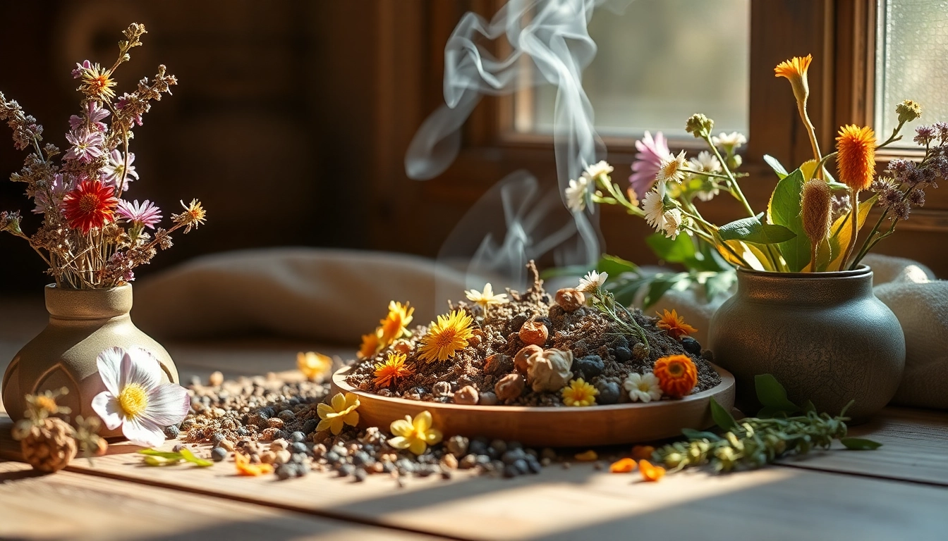 Crafting an Alternative Smoking Blend with fresh herbs and flowers for relaxation and enjoyment.